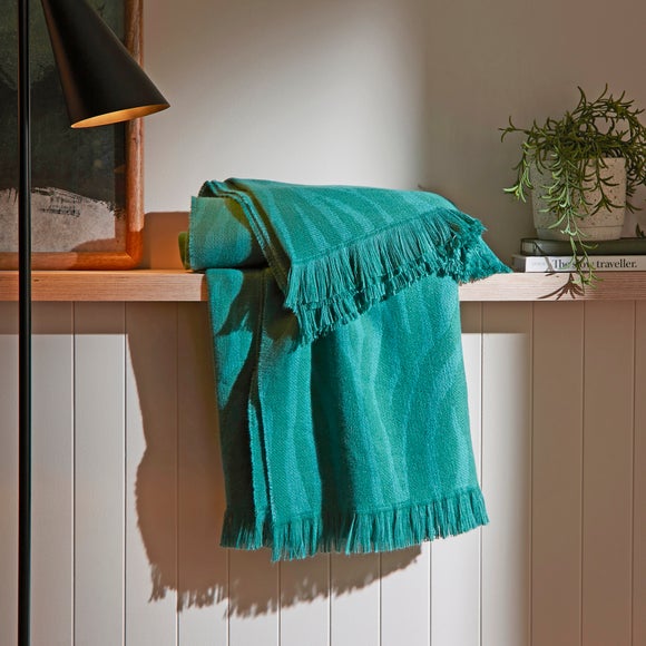 Dunelm teal throw sale