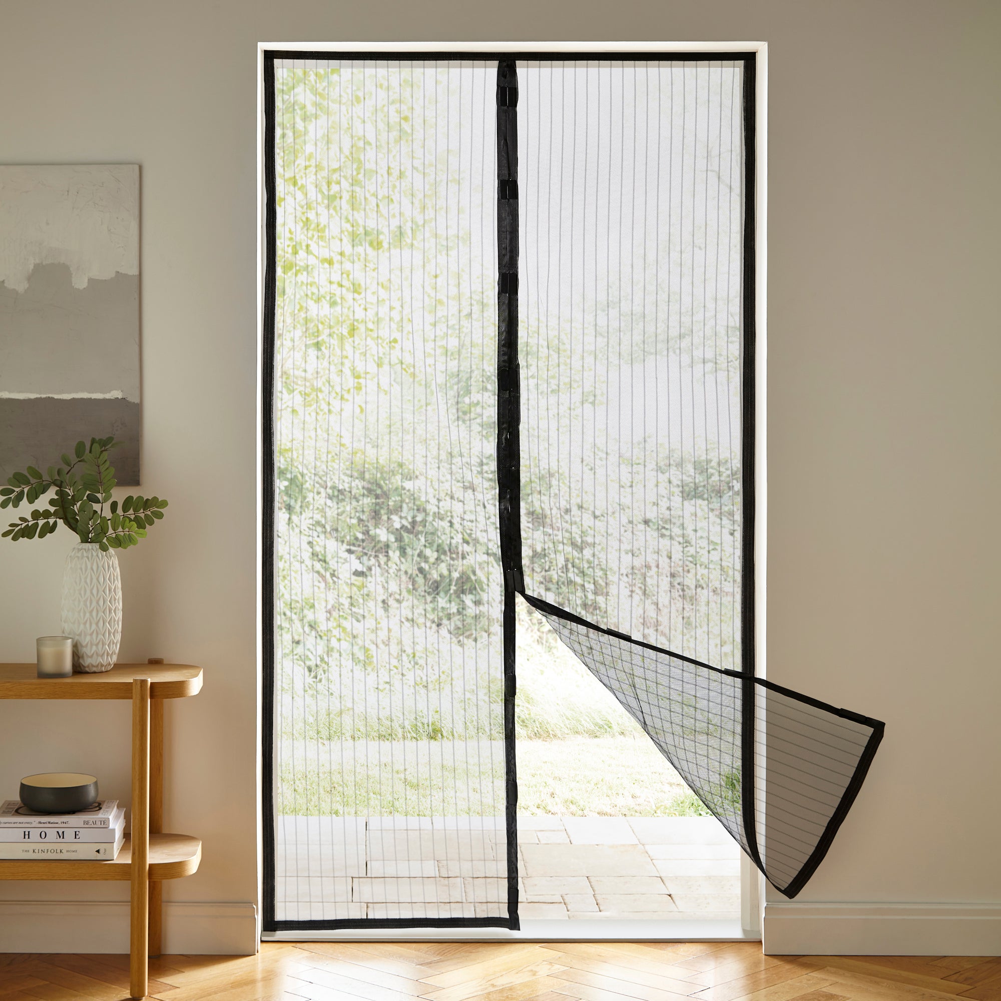Magnetic Black Fly Net Curtain