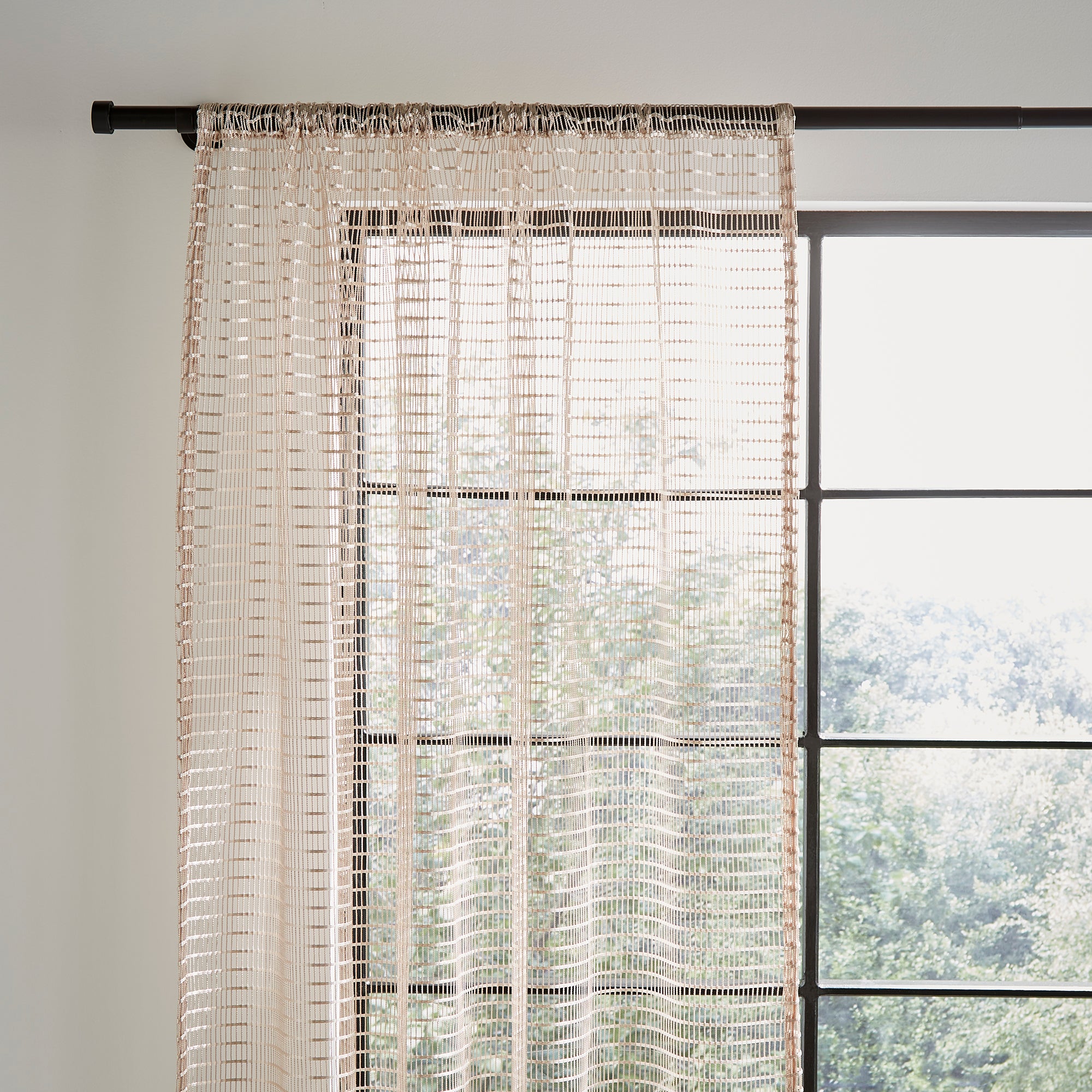 Open Weave Maxi Slot Top Curtain