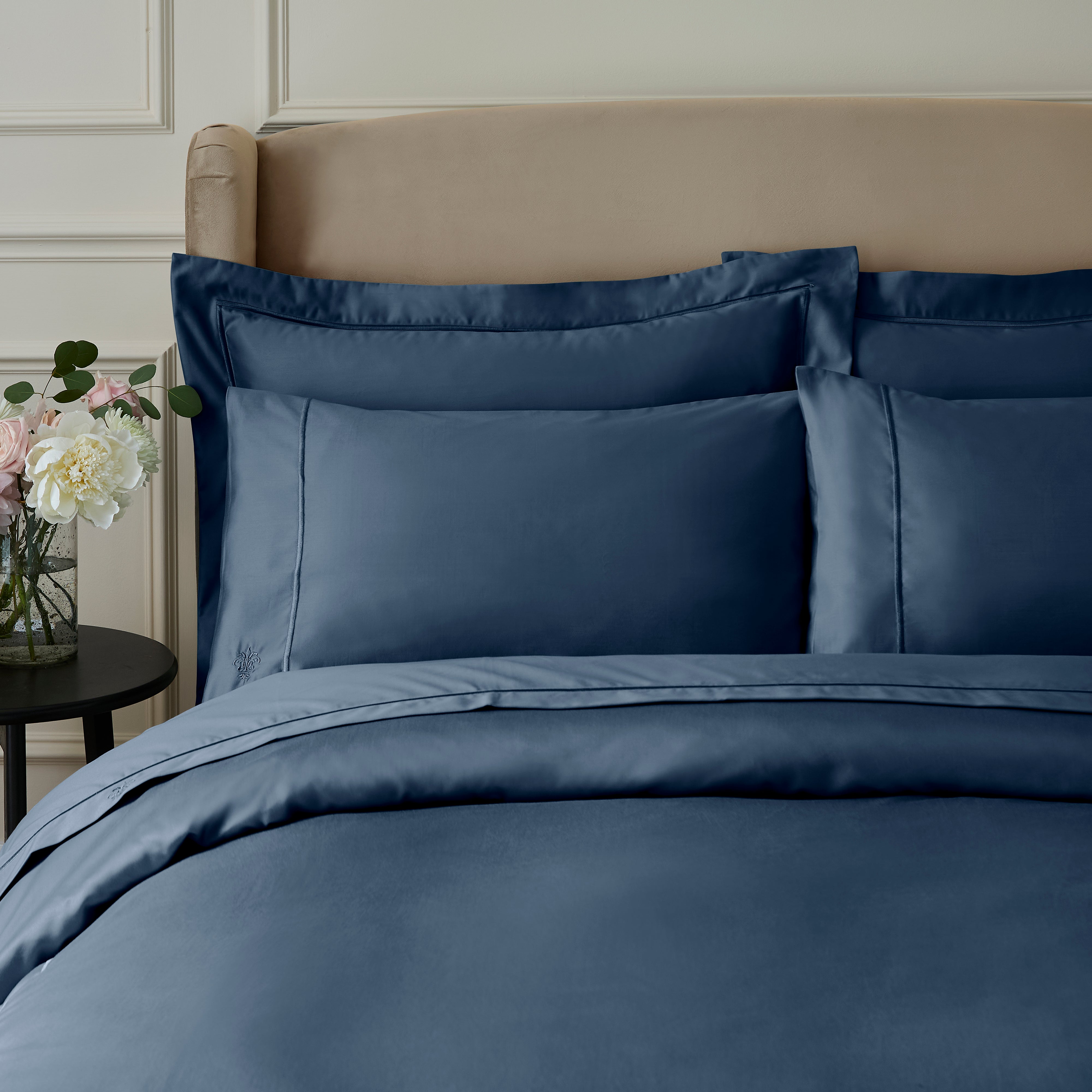 Dorma Egyptian Cotton Sateen 1000 Thread Count Standard Pillowcase Petrol Blue