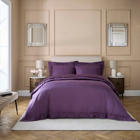 Dorma Egyptian Cotton Sateen 800 Thread Count Duvet Cover Damson Purple