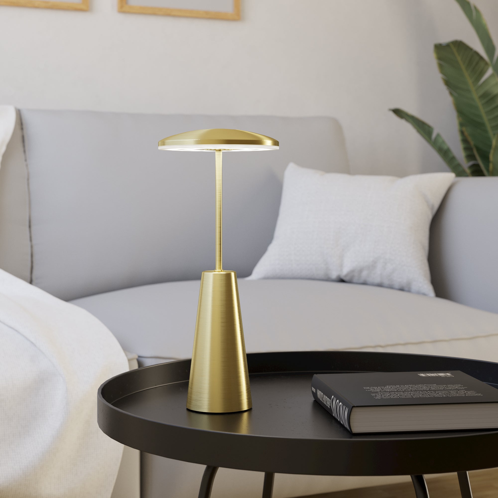 Eglo Piccola Touch Dimmable Outdoor Table Lamp Brass