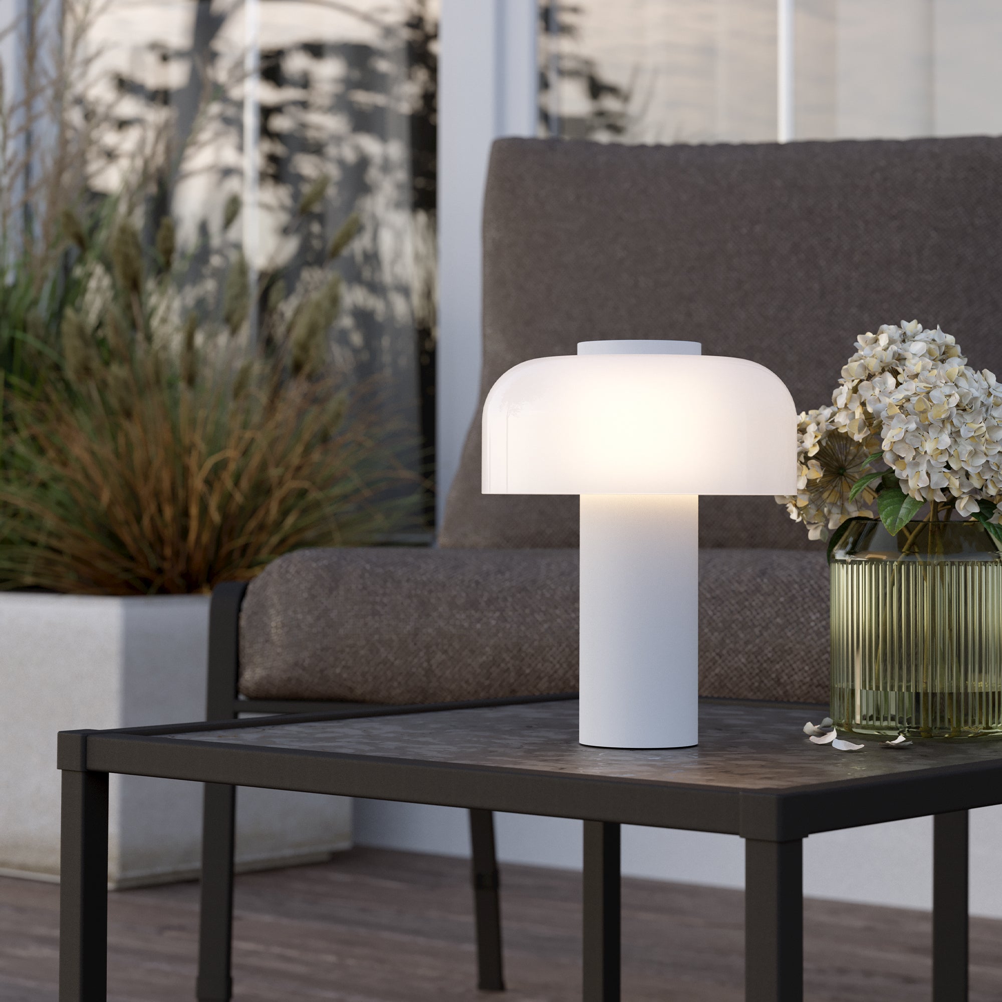 Eglo Ponente Touch Dimmable Outdoor Table Lamp White