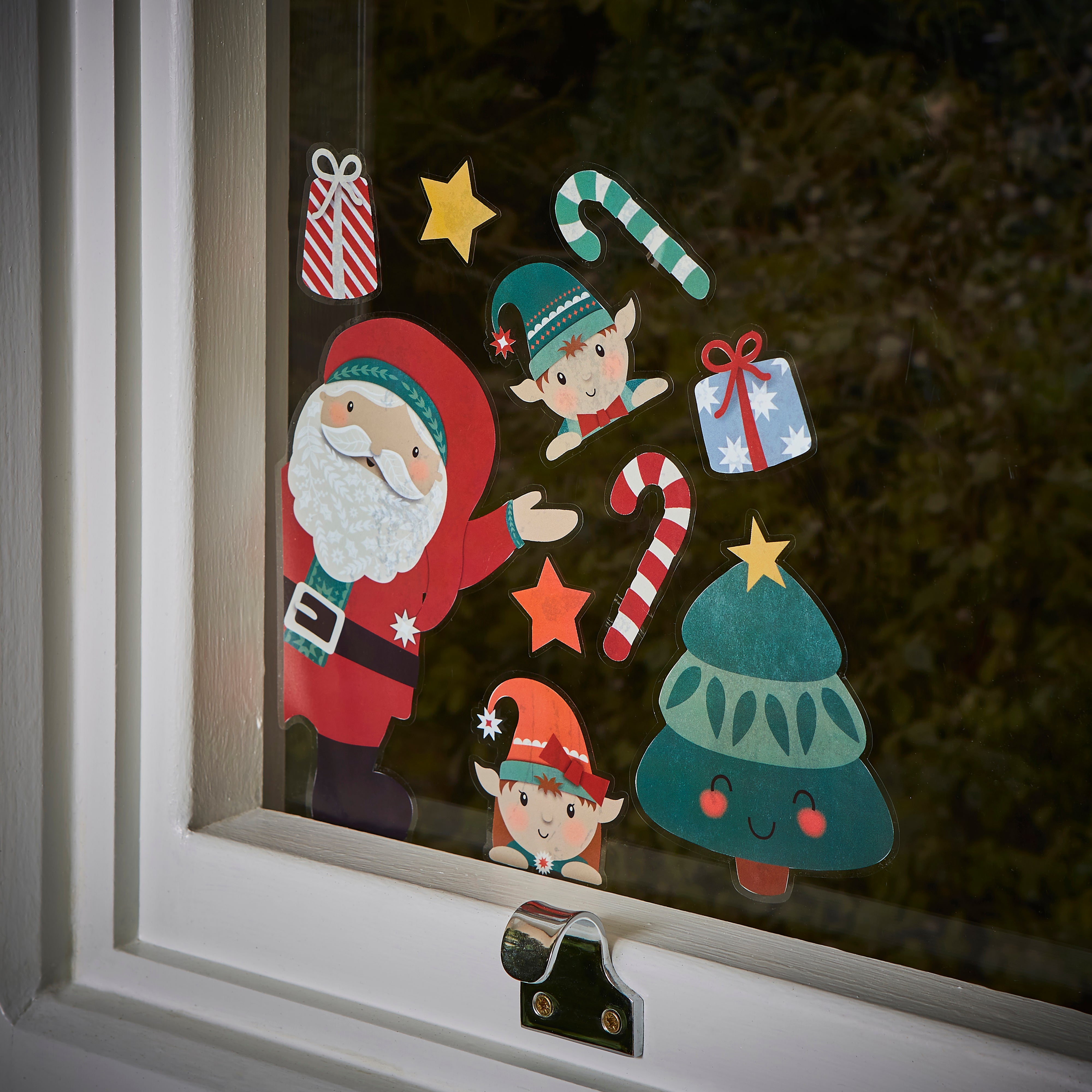 Festive Folk Window Clings