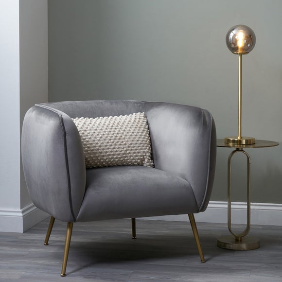 Dunelm silver tub chair sales