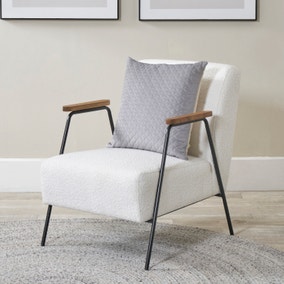 Matera Boucle Metal Arm Accent Chair