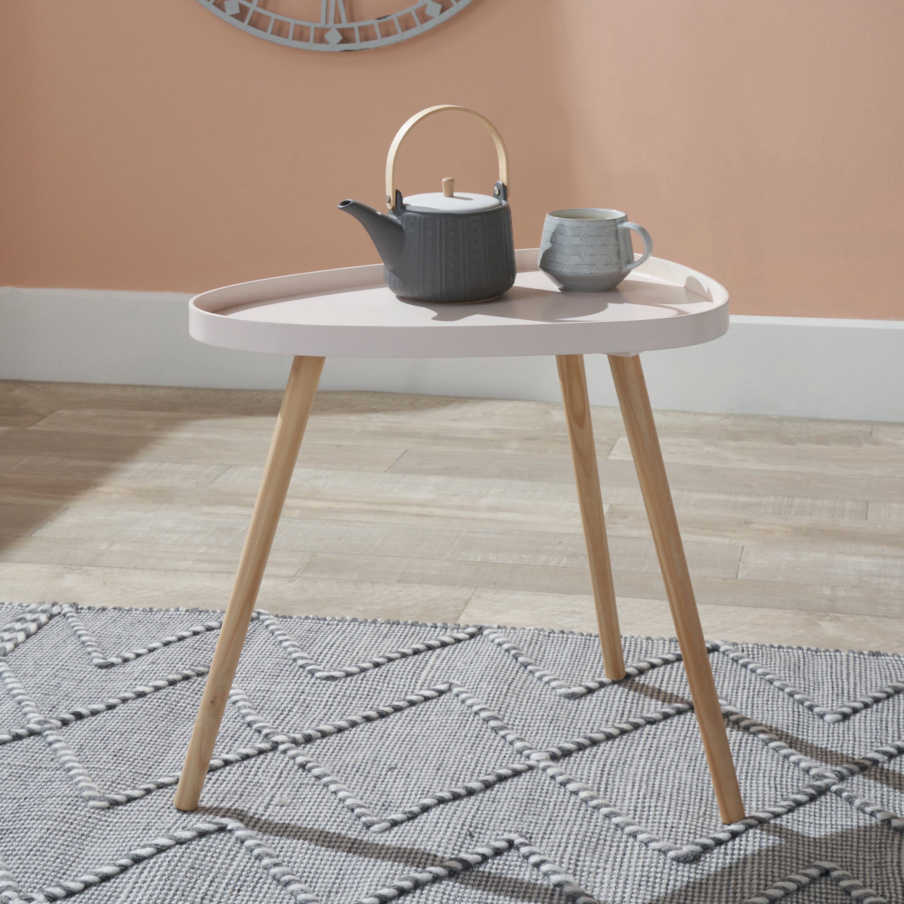 Clarice Teardrop Side Table Blush