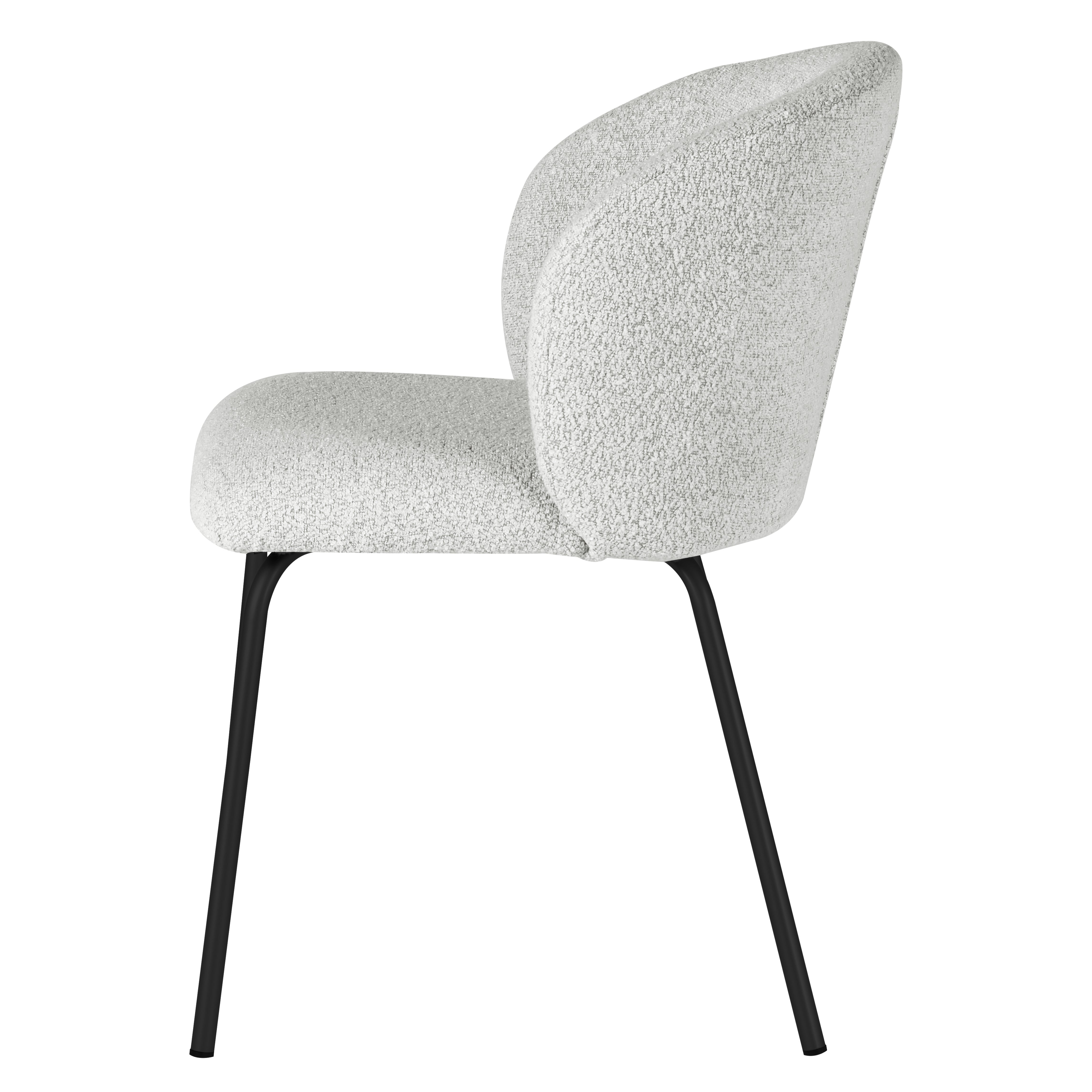 Set of 4 Indus Valley Milly Curved Back Boucle Dining Chairs | Dunelm