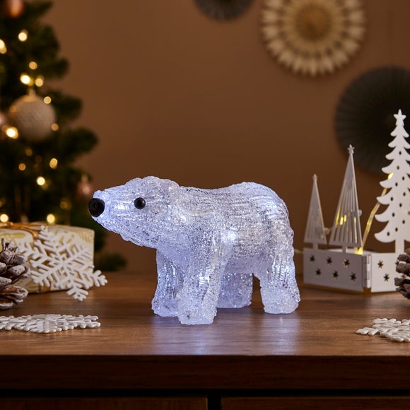 Photo of light up acrylic polar bear