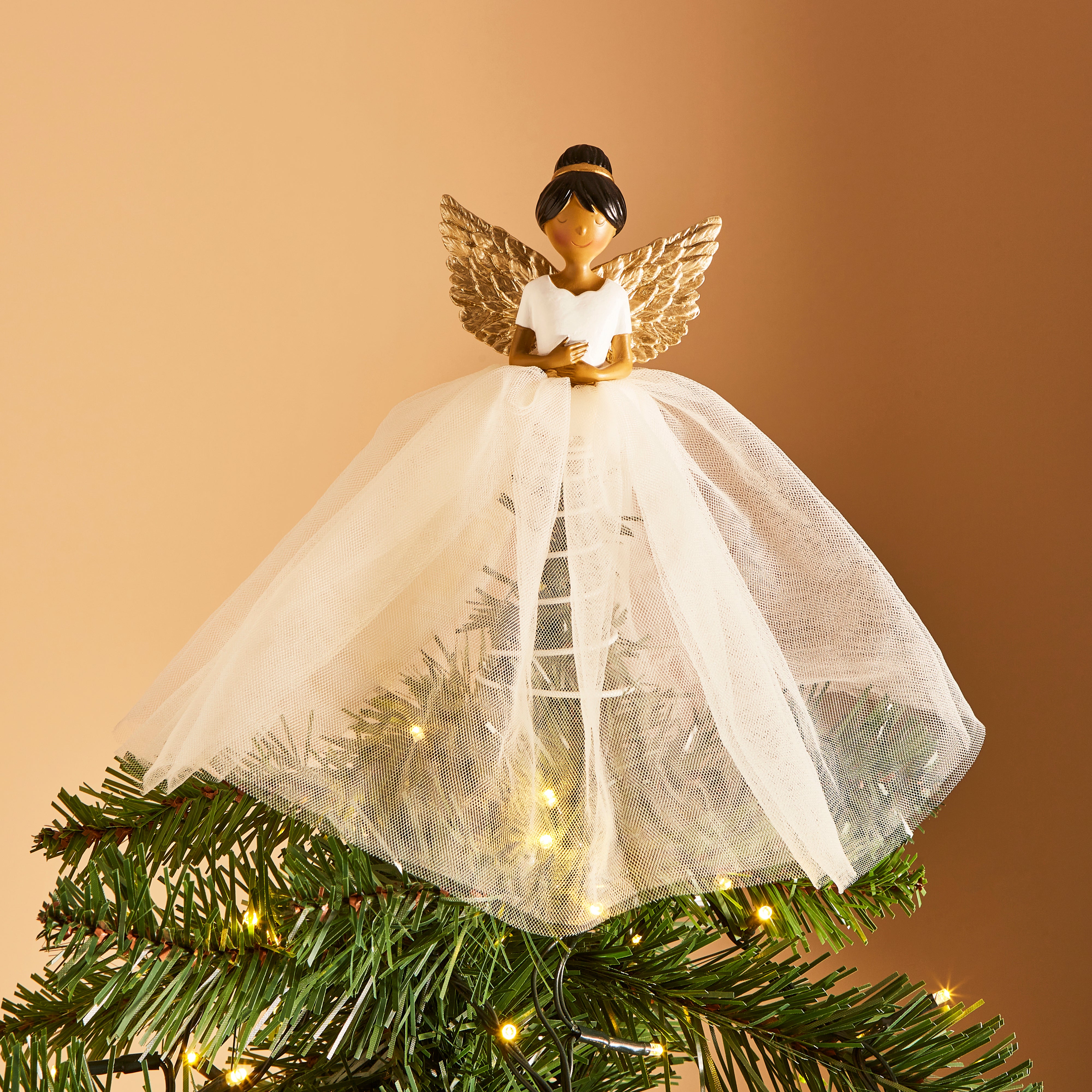 Gold Winged Fairy Tree Topper