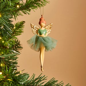 Gold & Green Fairy Hanging Decoration