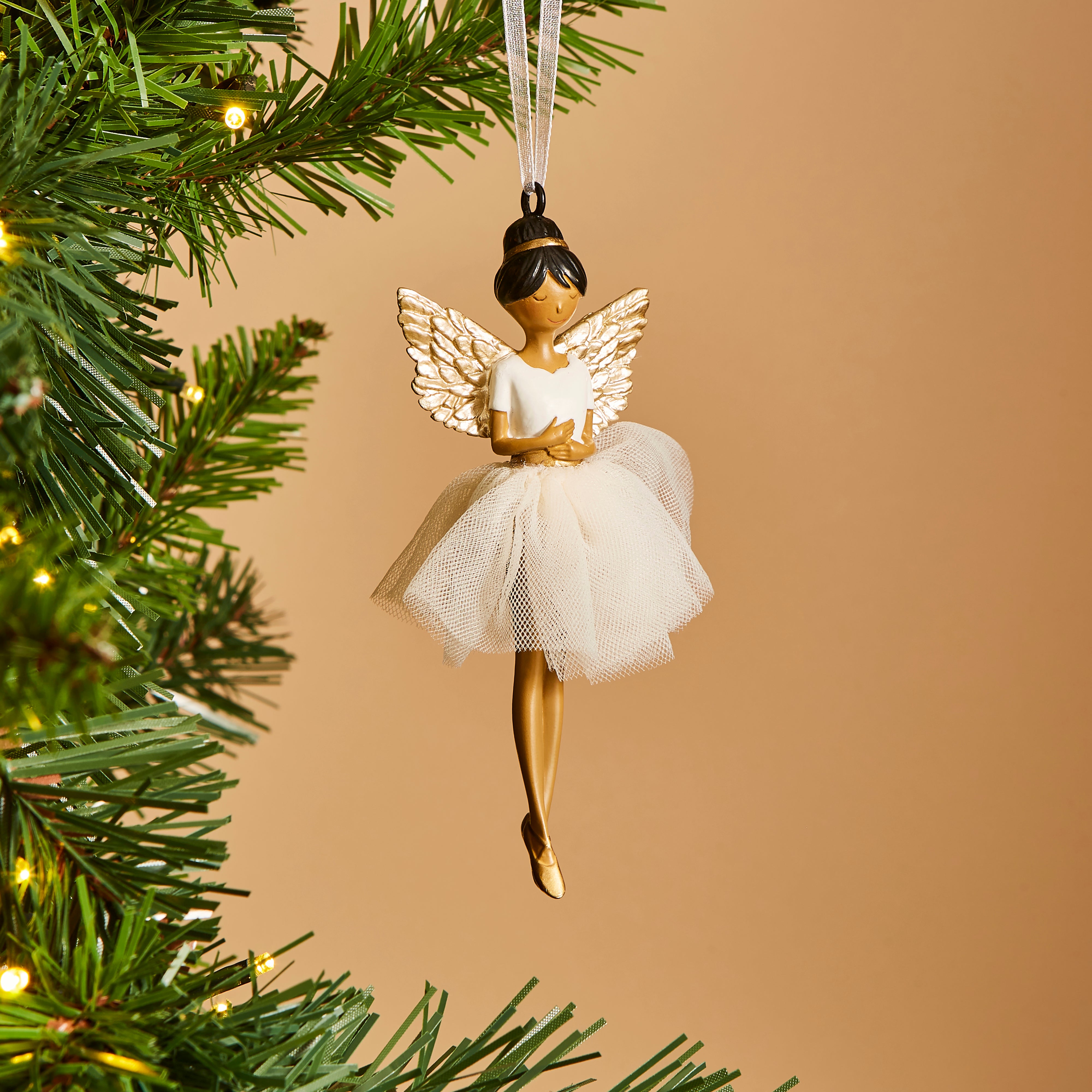 White & Gold Fairy Hanging Decoration