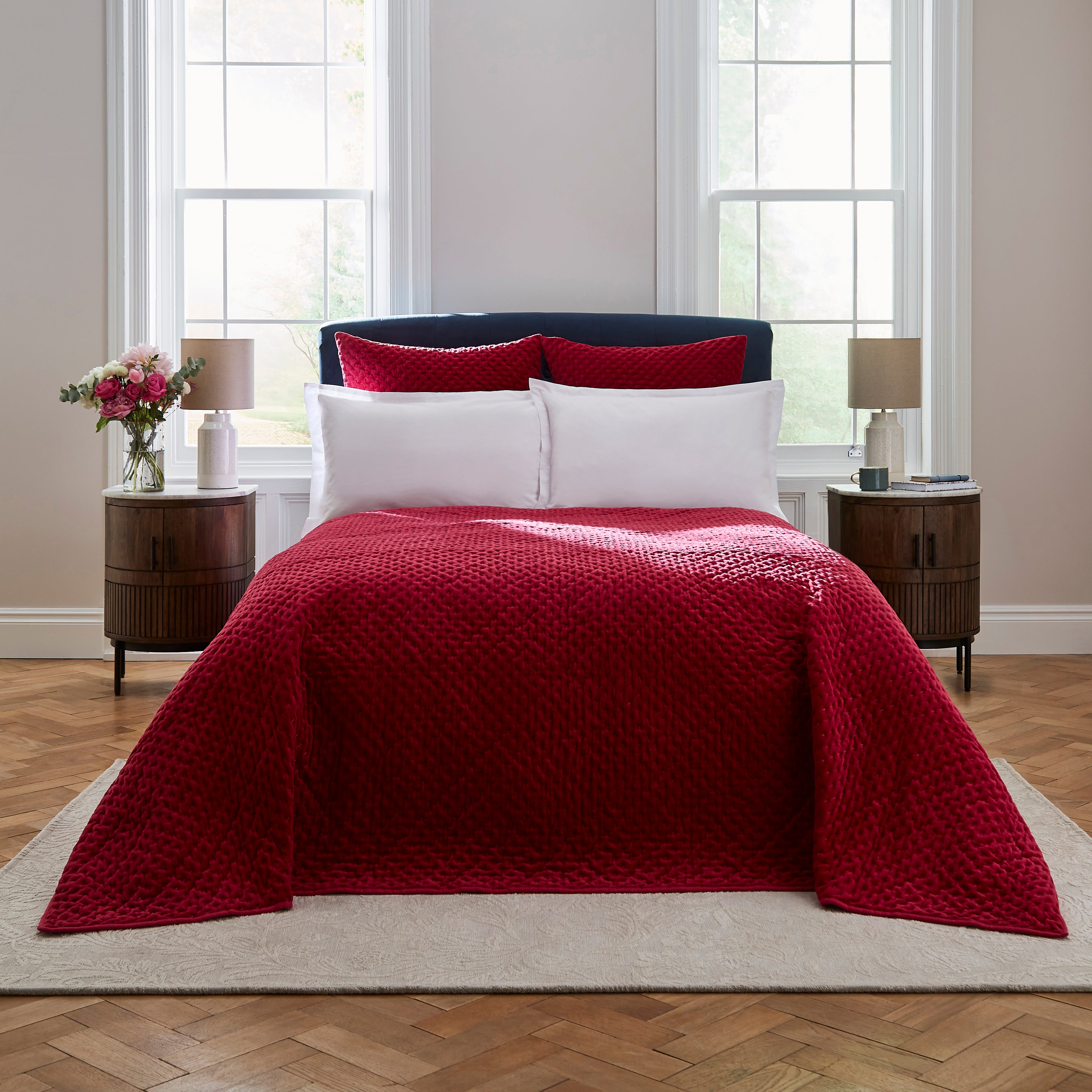 Dorma Genevieve Bedspread Magenta