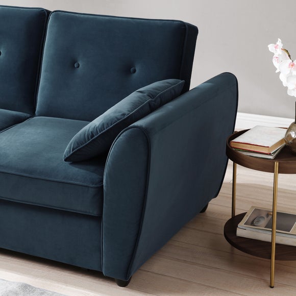 Mila 2 Seater Pop Up Sofa Bed, Velvet Dunelm