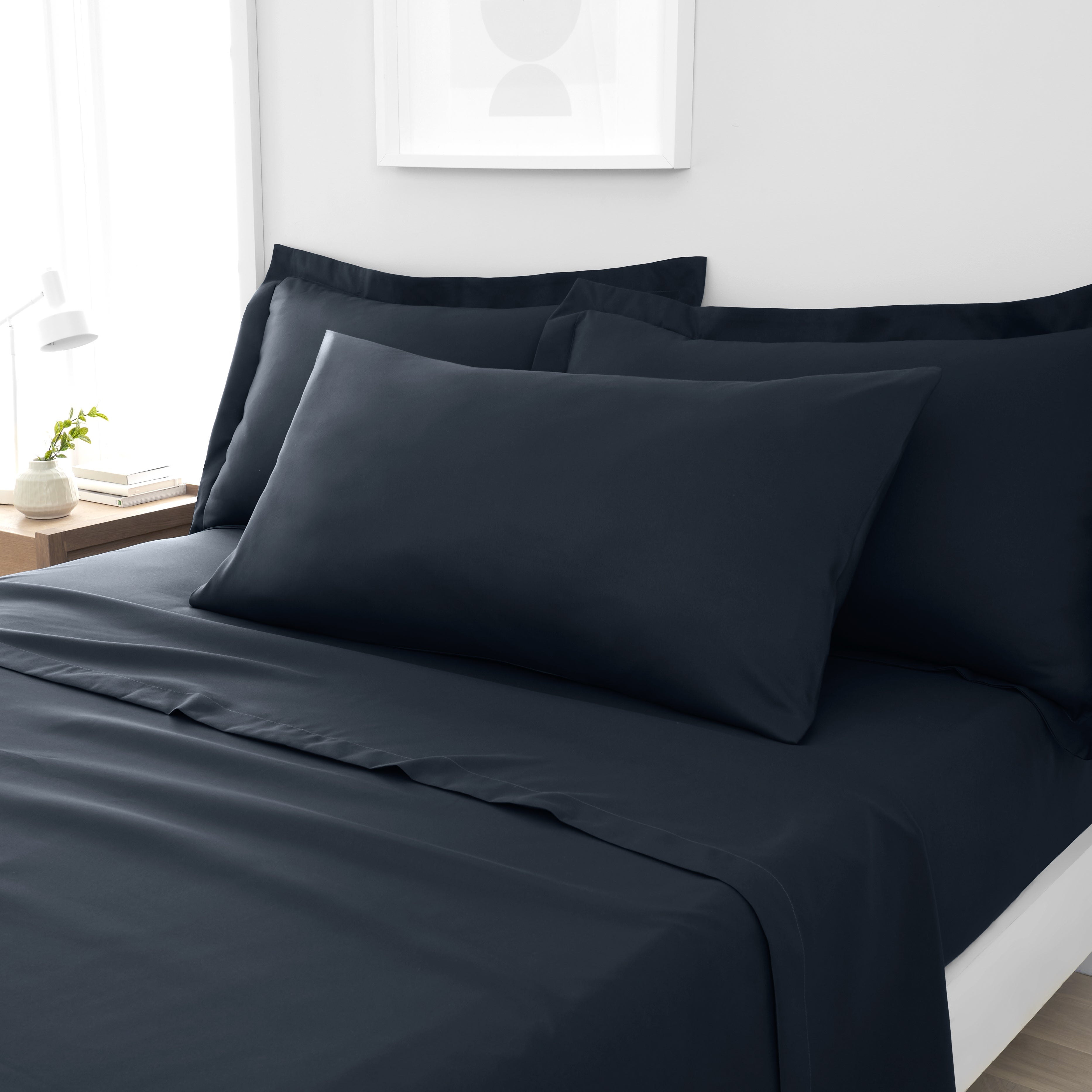 Fogarty Soft Touch Kingsize Pillowcase Pair Navy Blue