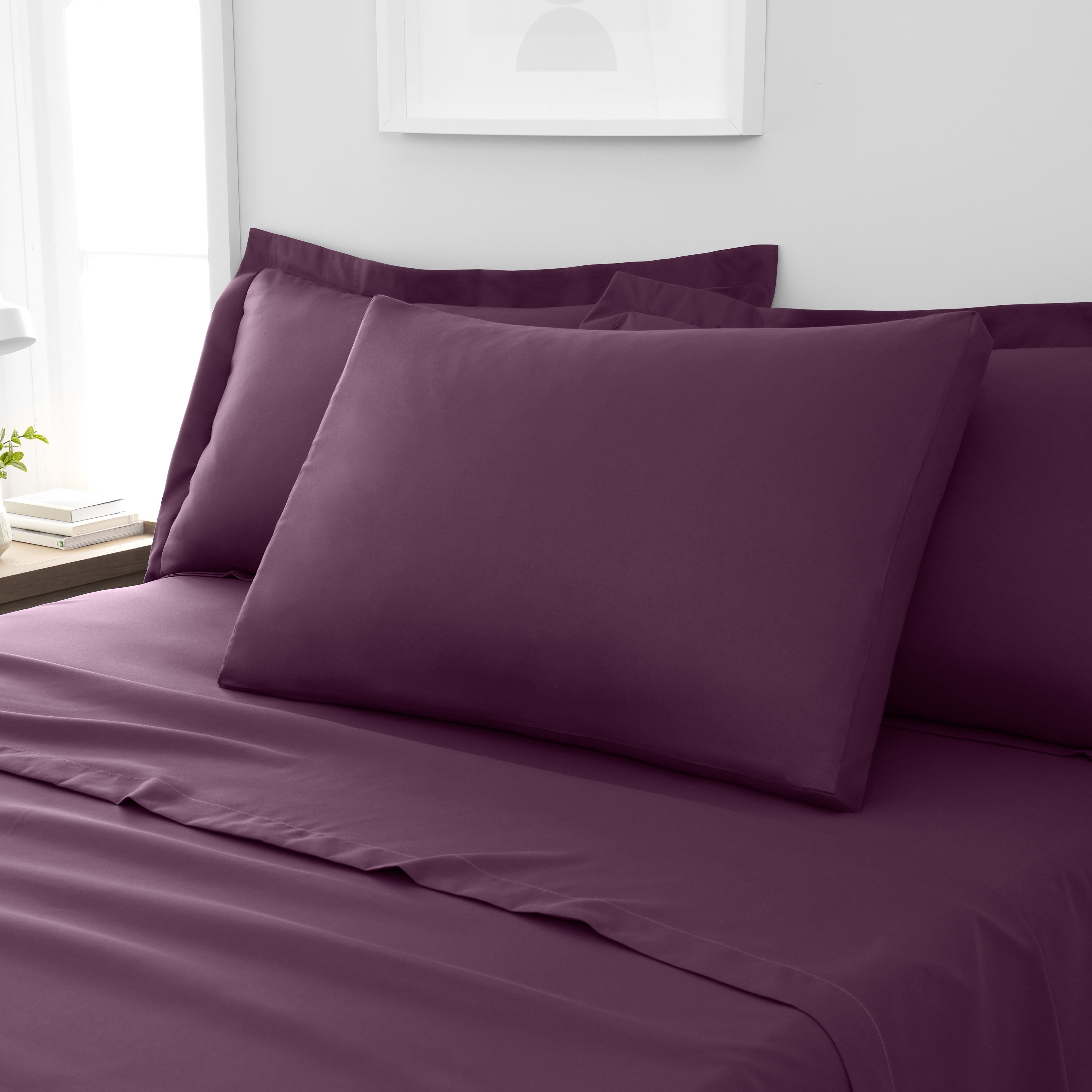 Fogarty Soft Touch Box Pillowcase Plum Purple