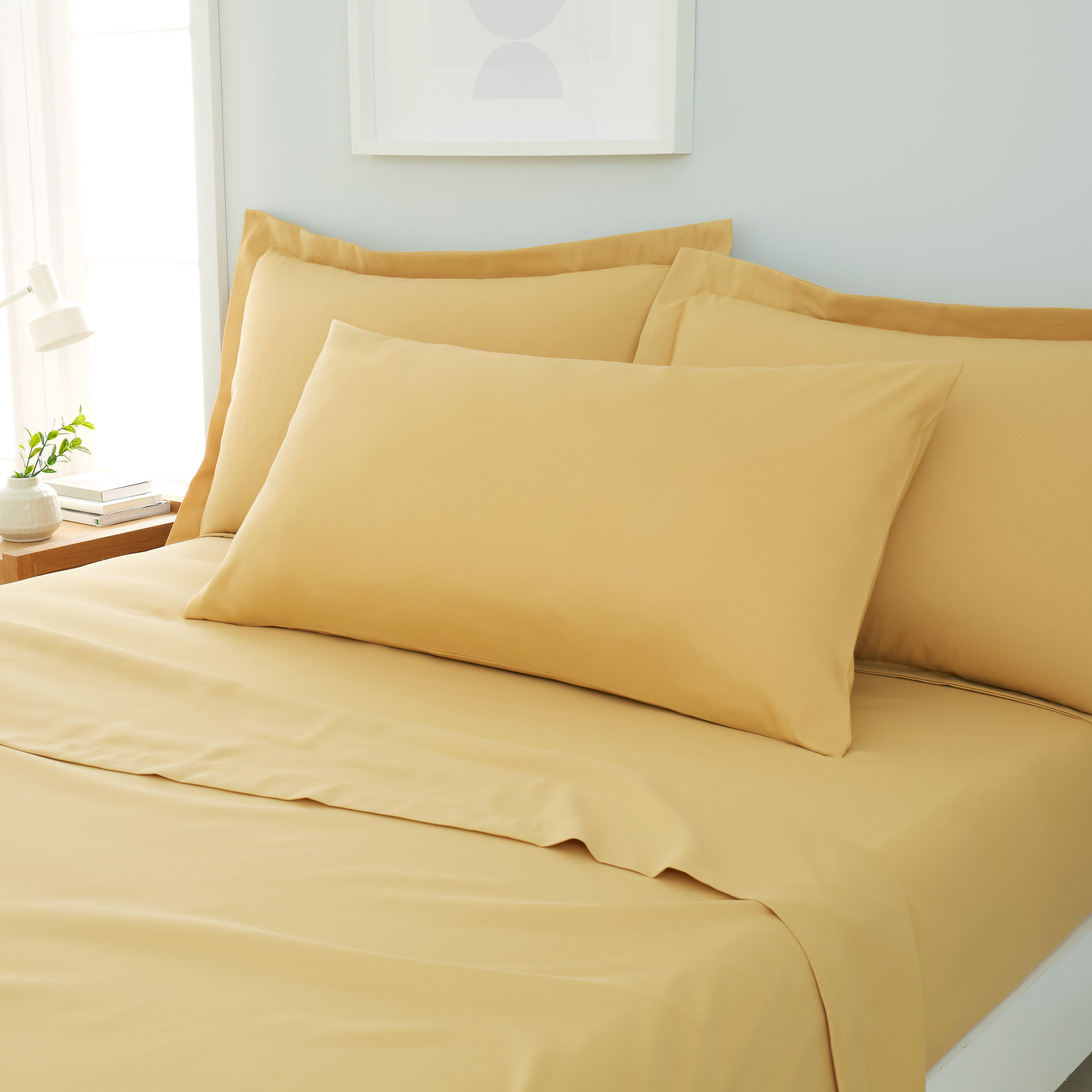 Fogarty Soft Touch Kingsize Pillowcase Pair Ochre