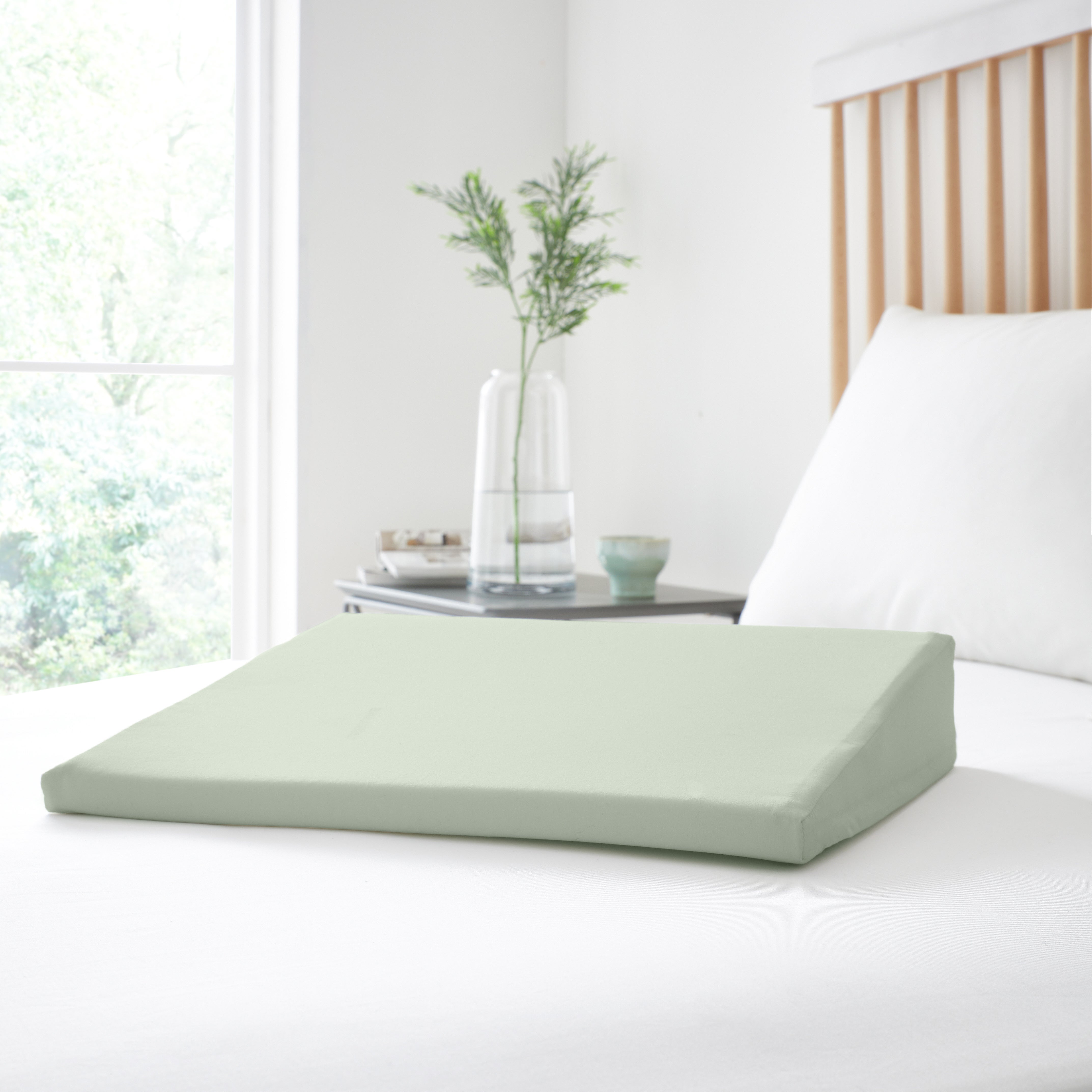 Pure Cotton Small Back Seat Pillowcase Sage Green