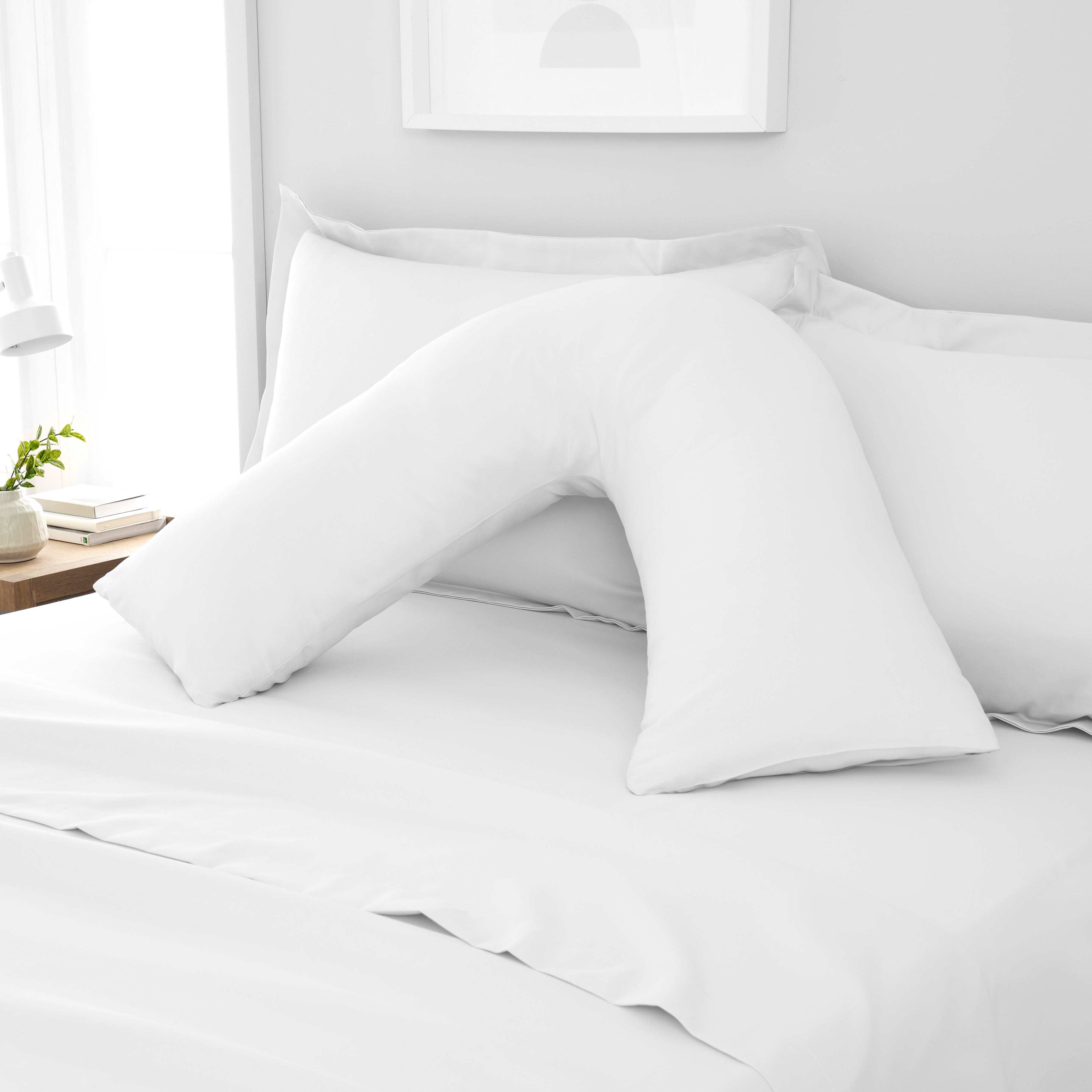 Fogarty Soft Touch V Shape Pillowcase White