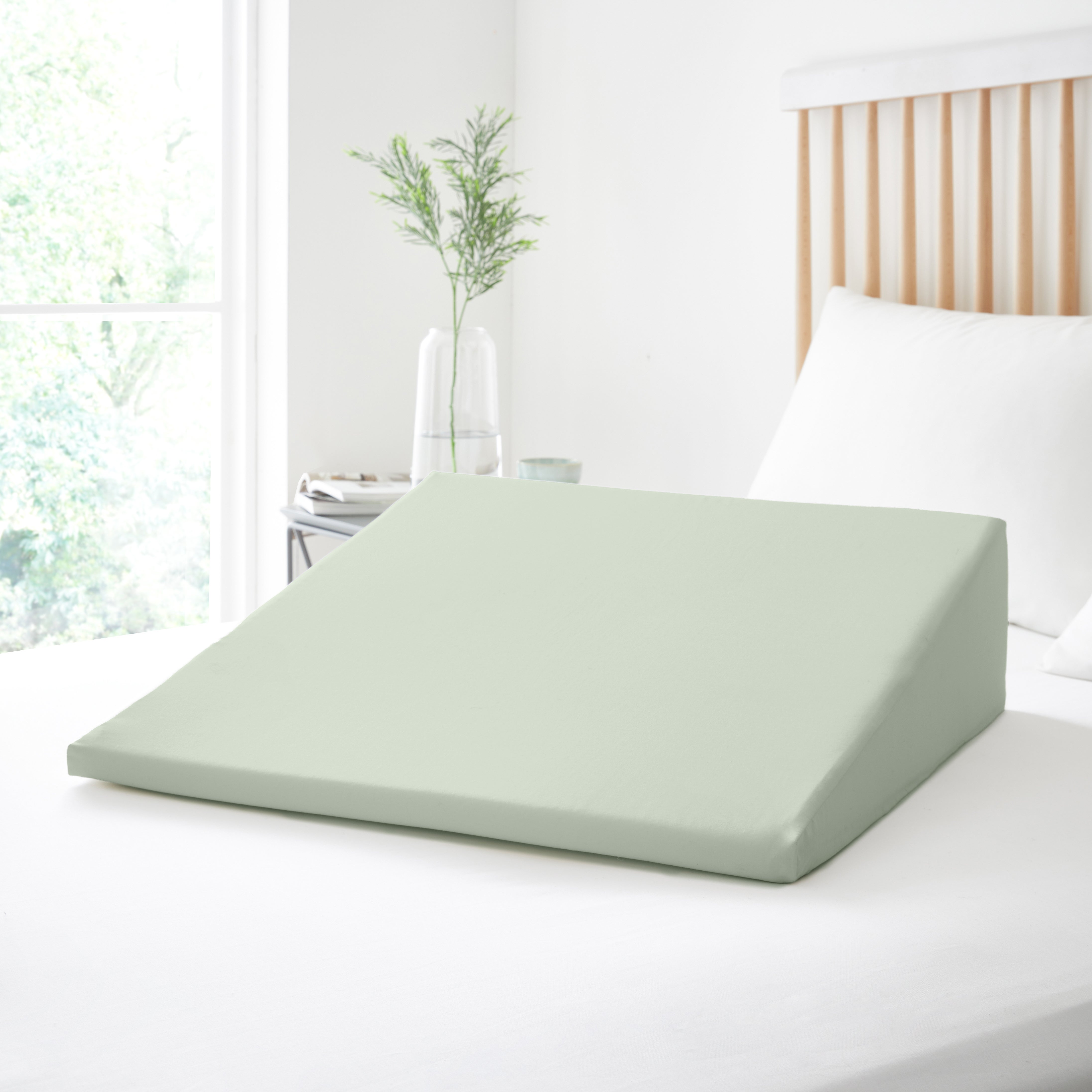 Pure Cotton Large Back Seat Pillowcase Sage Green