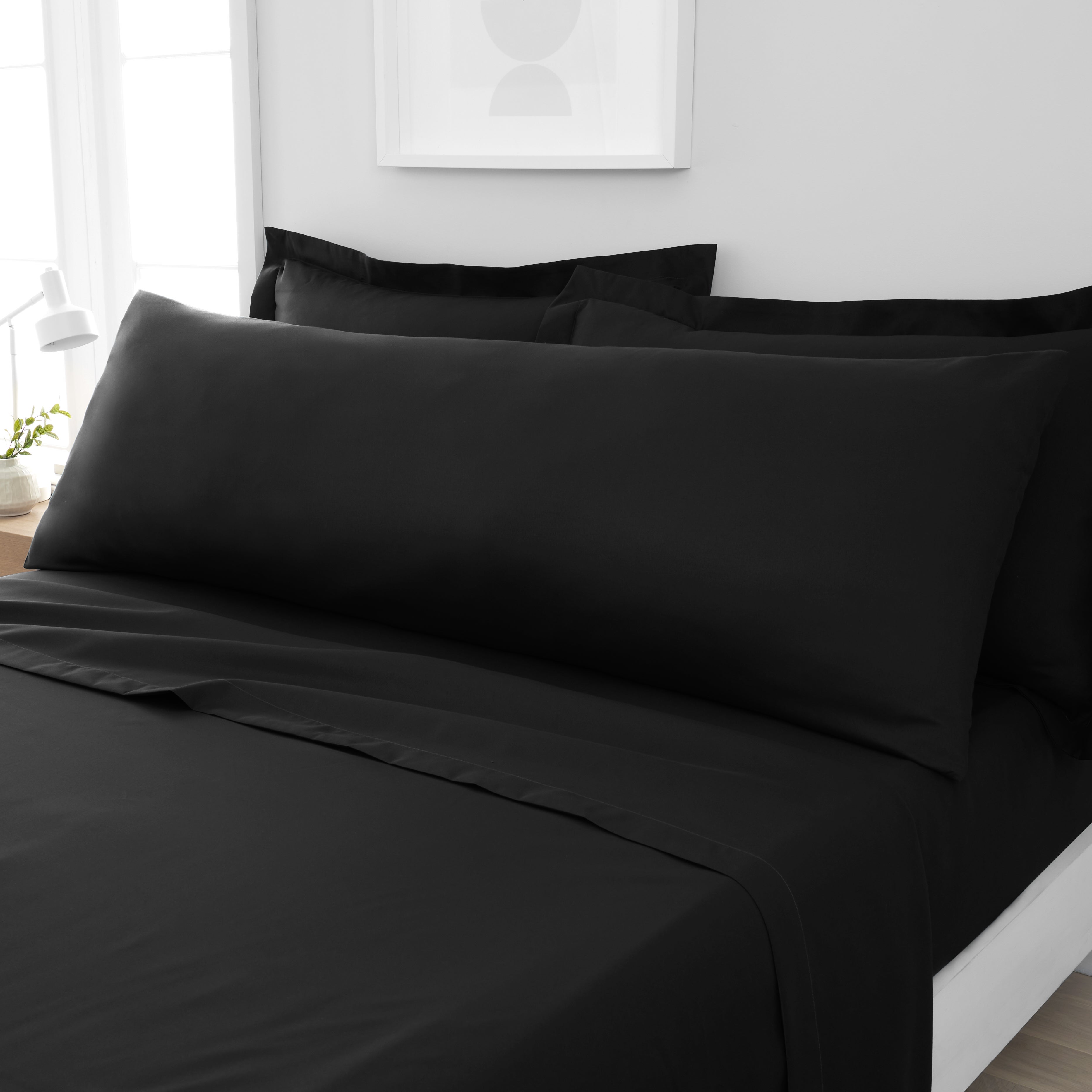 Fogarty Soft Touch Large Body Pillowcase Black