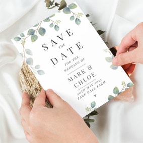 Personalised Botanical Pack of 36 Wedding Save the Dates