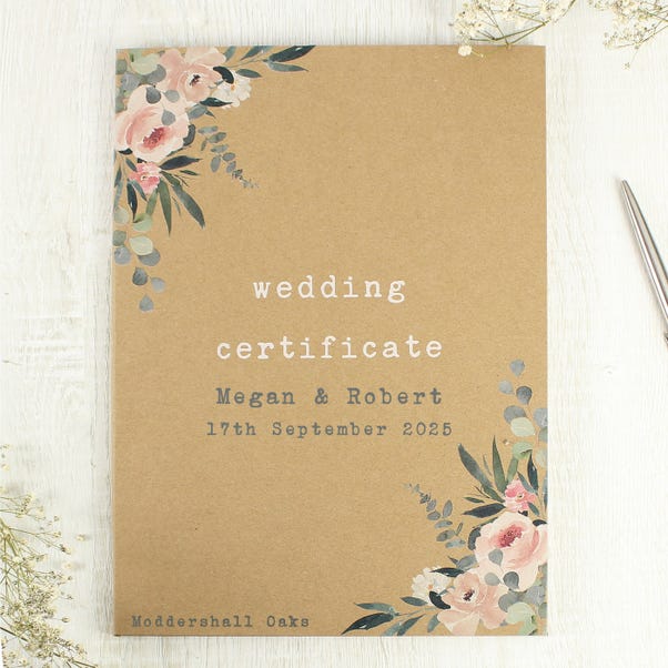 Personalised Wedding Certificate Display Book image 1 of 7