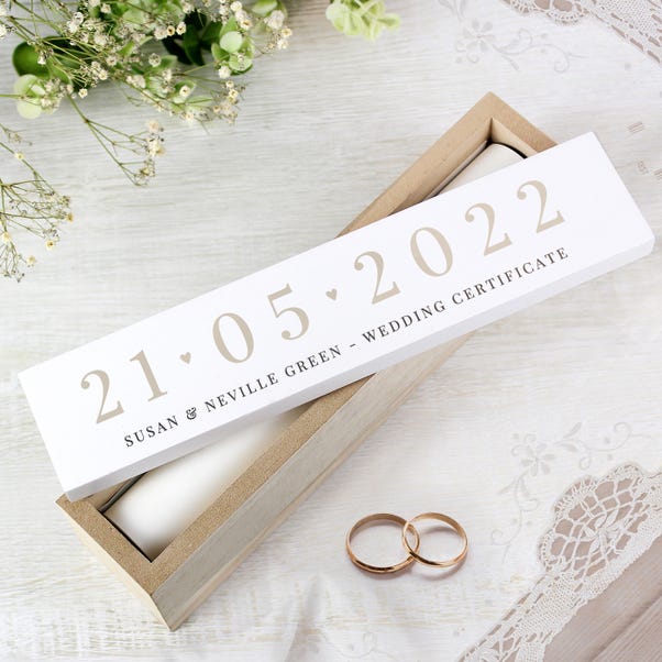 Personalised Big Date Wooden Certificate Holder image 1 of 5