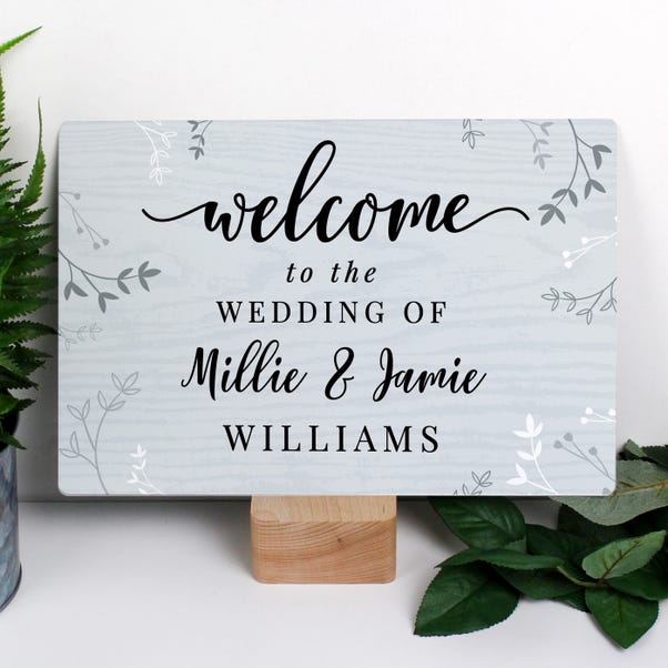 Personalised Wedding Welcome Metal Sign image 1 of 7