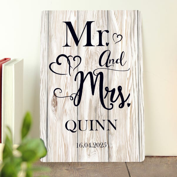Personalised Mr and Mrs Metal Sign image 1 of 4