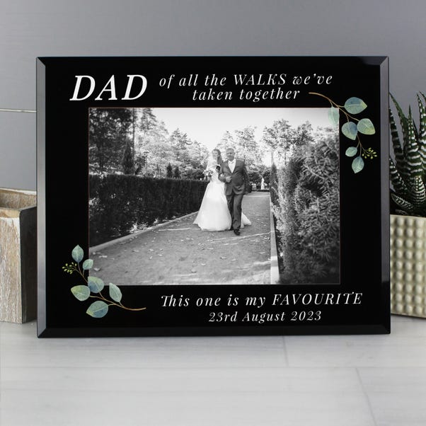 Personalised Of All The Walks Glass Wedding Frame image 1 of 5