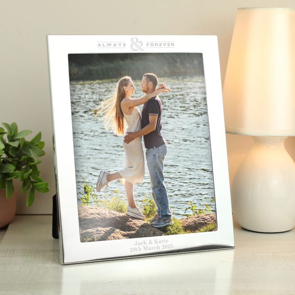 Personalised Always and Forever Silver Photo Frame image 1 of 4