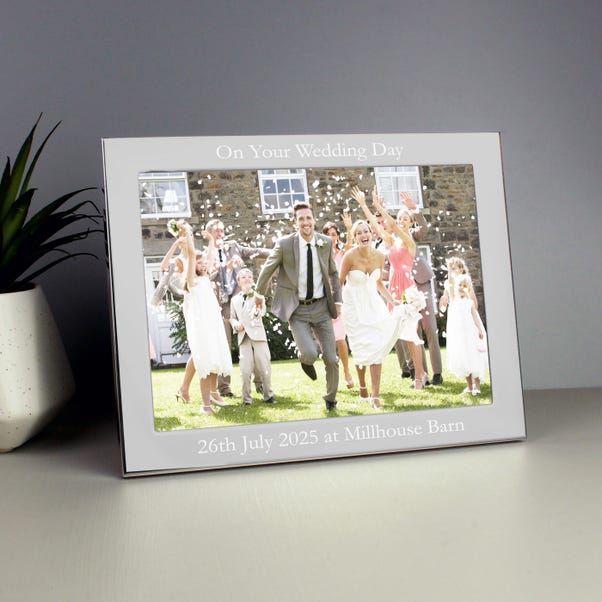Personalised Landscape Silver Photo Frame image 1 of 7