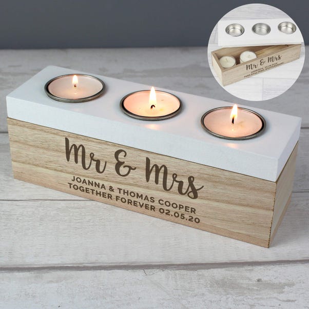 Personalised Free Text Triple Tealight Holder image 1 of 7