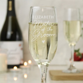 Personalised Mother of the Groom Flute Glass