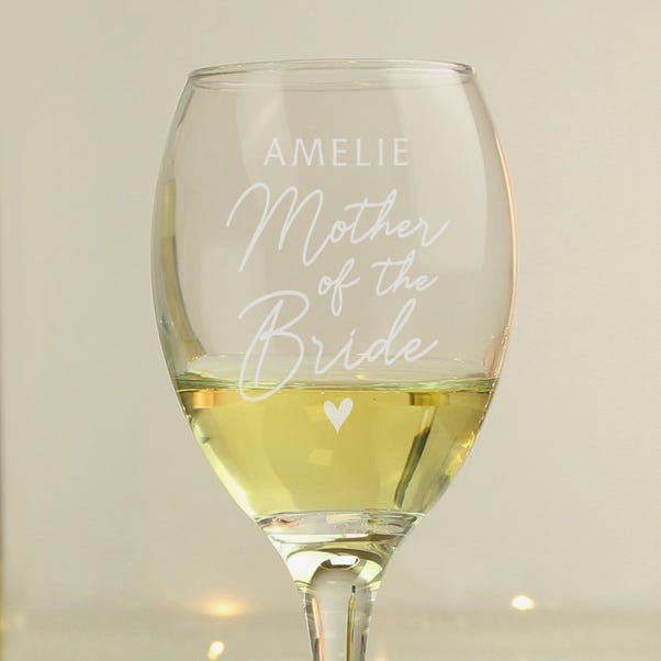 Personalised Mother of the Bride Wine Glass image 1 of 4