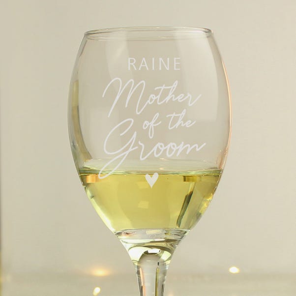 Personalised Mother of the Groom Wine Glass image 1 of 4