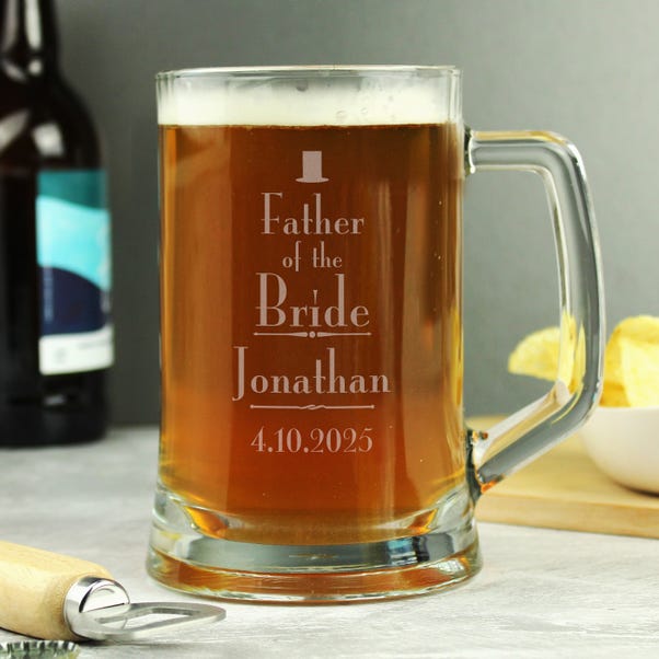 Personalised Decorative Wedding Father of the Bride Tankard image 1 of 4