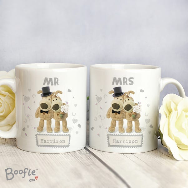 Personalised Set of 2 Boofle Wedding Couple Mug image 1 of 4