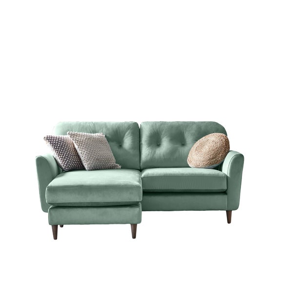 Return Sven Opulent Velvet Reversible Corner Chaise Sofa, Mineral