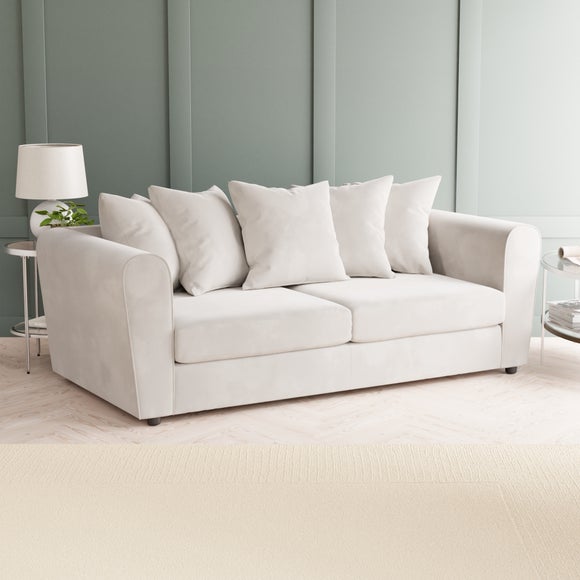 Return Blake Curved Arm Opulent Velvet 3 Seater Sofa, Champagne Dunelm