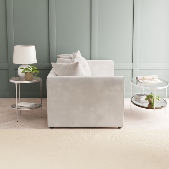 Return Blake Curved Arm Opulent Velvet 3 Seater Sofa, Champagne Dunelm