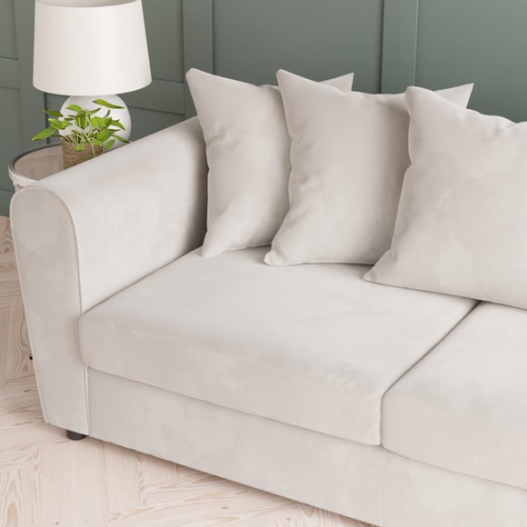 Return Blake Curved Arm Opulent Velvet 3 Seater Sofa, Champagne Dunelm