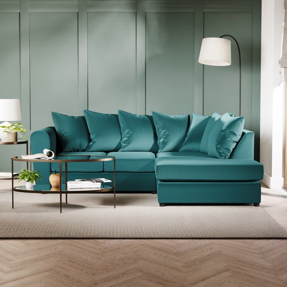 Velvet deals teal sectional