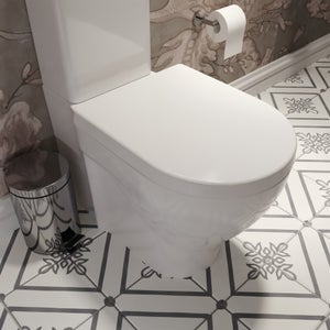 Croydex Hillier White Stick-n-lock D Shape Family Toilet Seat