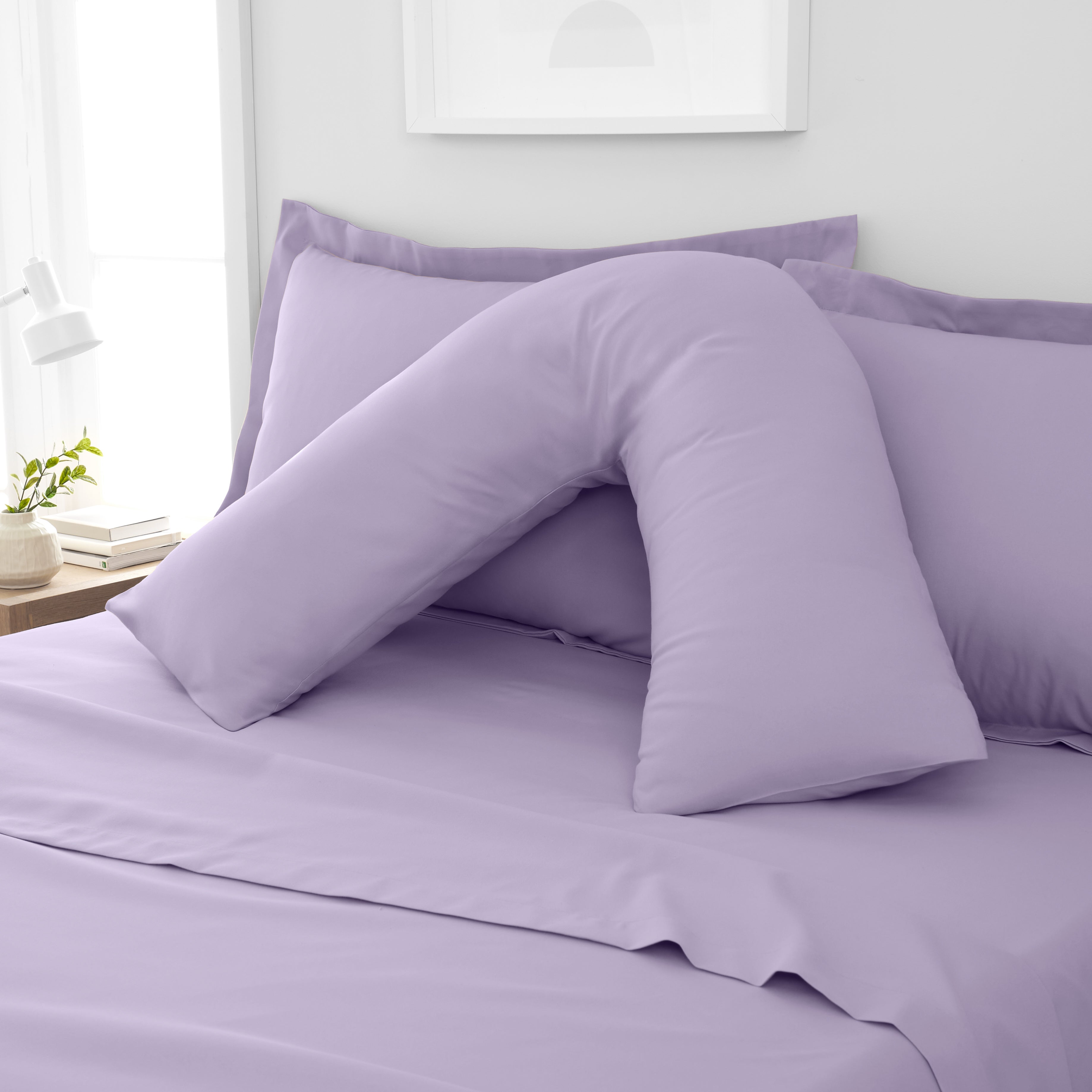 Fogarty Soft Touch V Shape Pillowcase Mauve