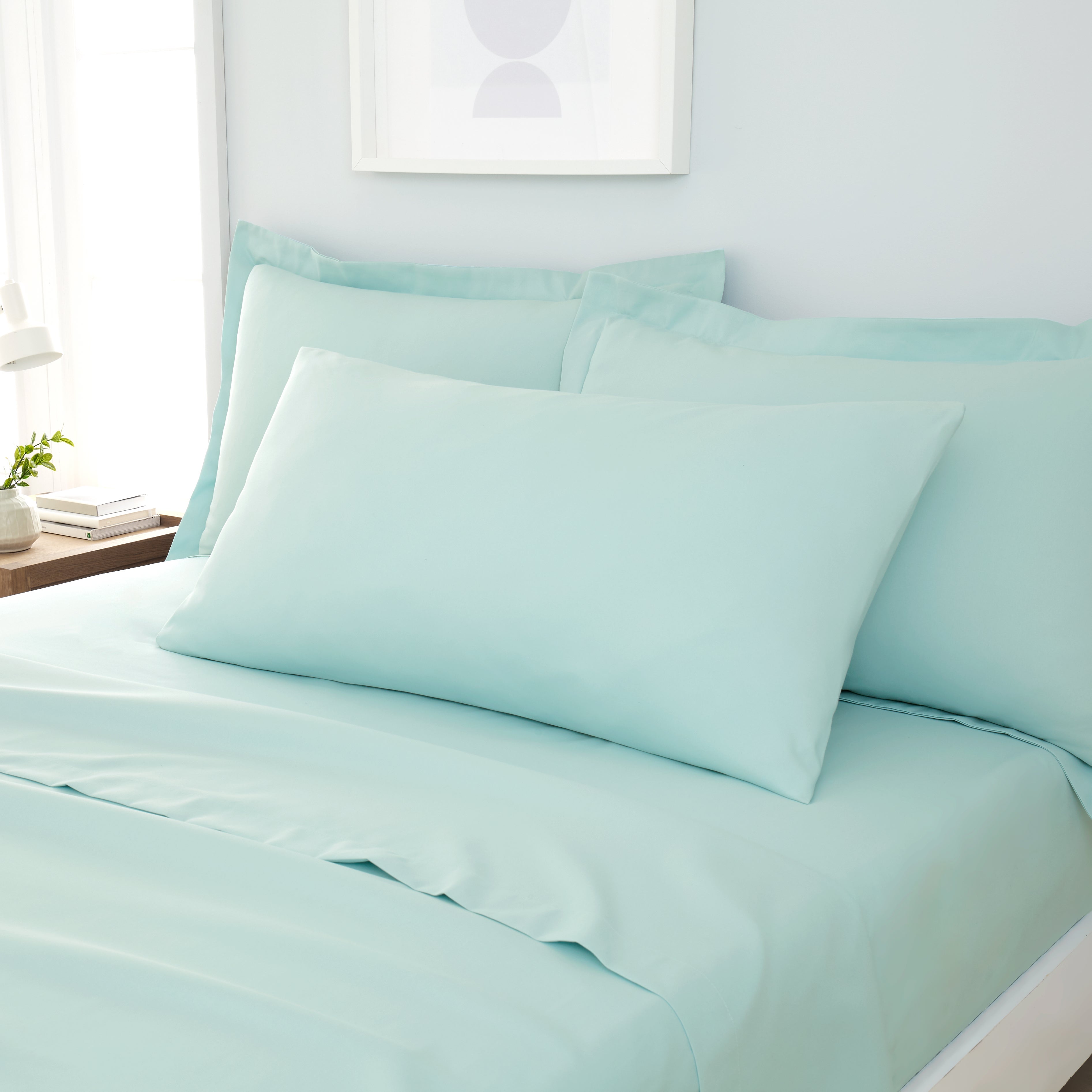 Fogarty Soft Touch Kingsize Pillowcase Pair Duck Egg Blue