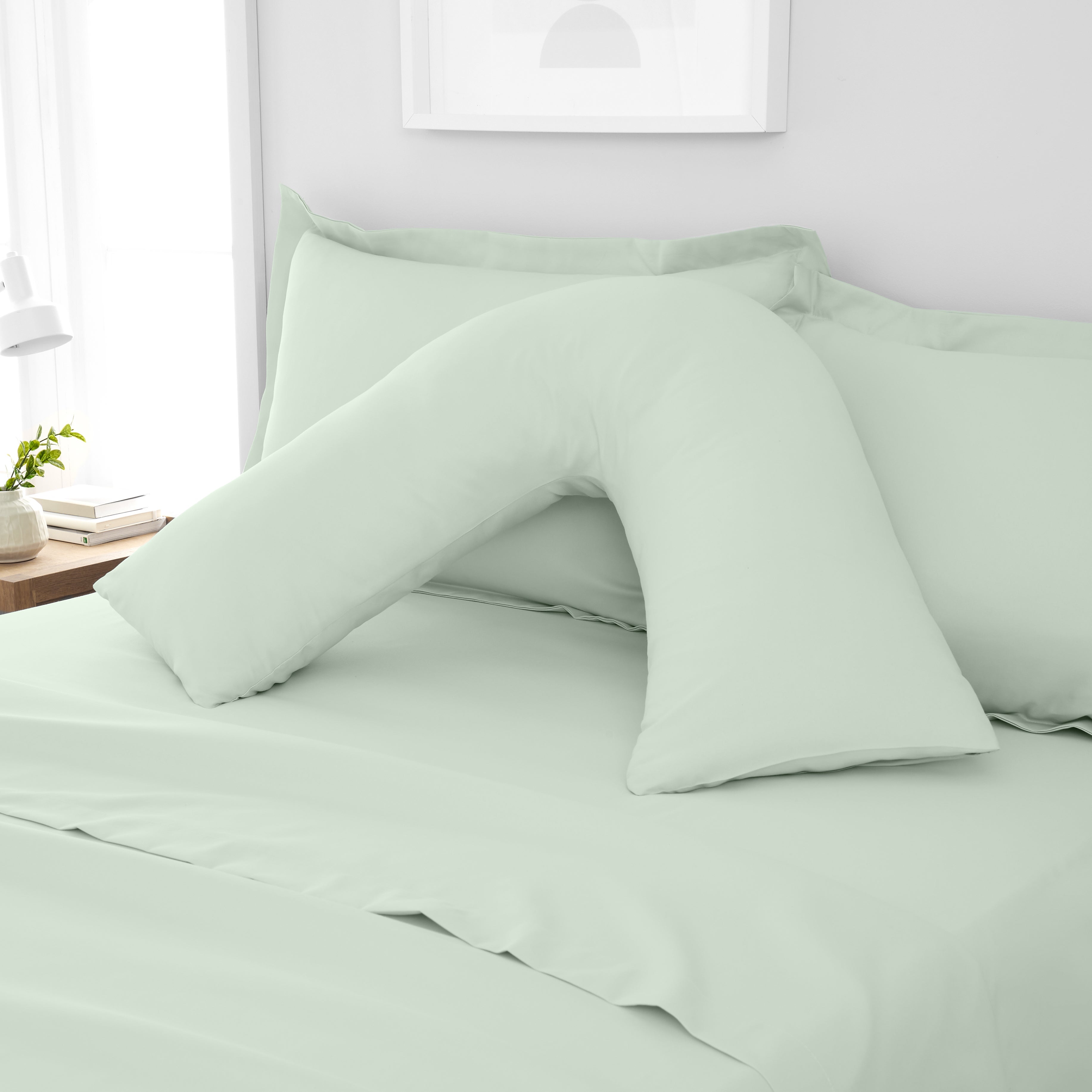 Fogarty Soft Touch V Shape Pillowcase Eucalyptus