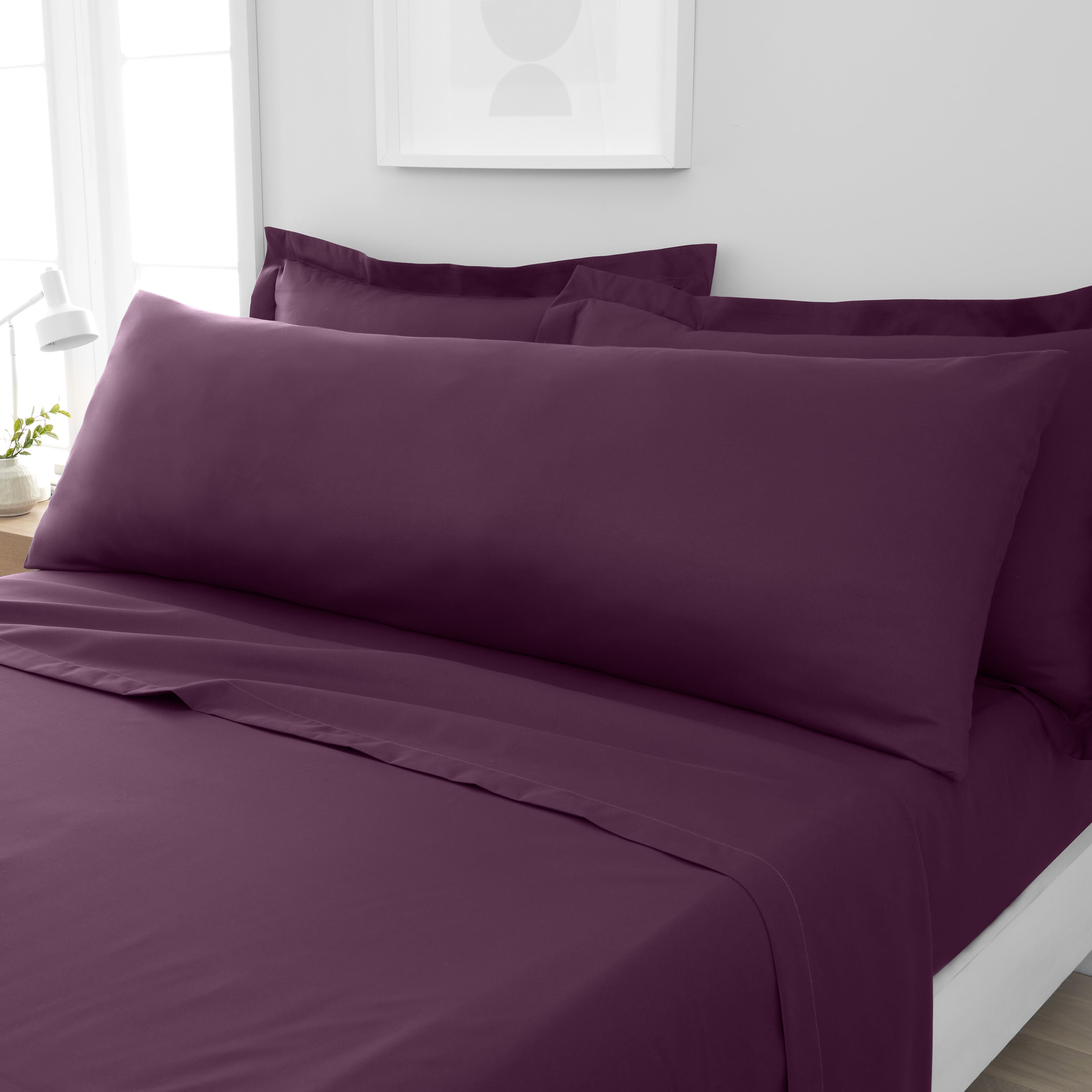 Fogarty Soft Touch Large Body Pillowcase Plum Purple