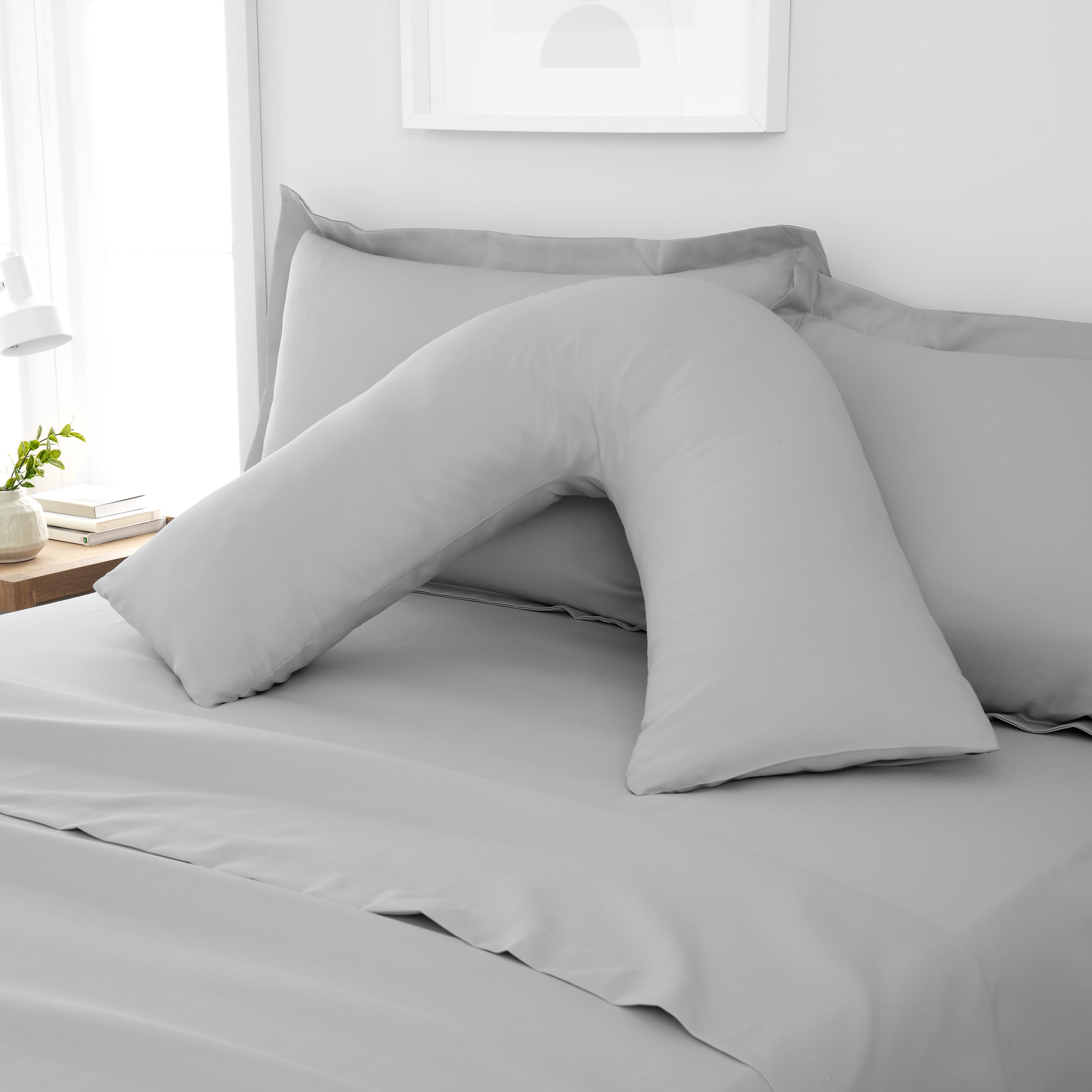 Fogarty Soft Touch V Shape Pillowcase Platinum